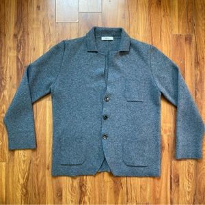 Bally Gray Cashmere & Wool Cardigan